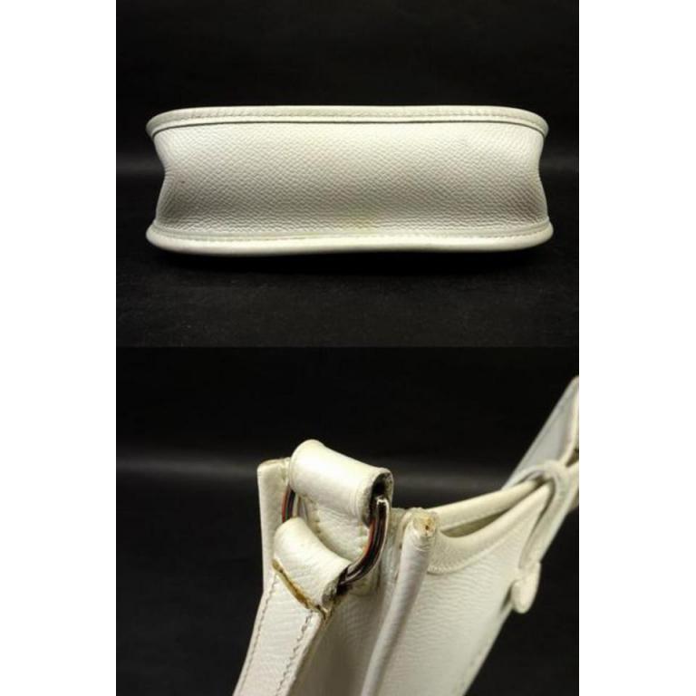 Hermès Evelyne Blanc Tpm Crossbody 221996 White Leather Messenger Bag For Sale 6