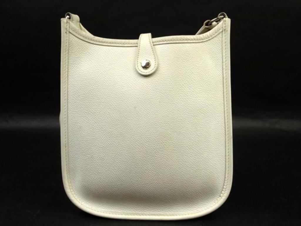 Hermès Evelyne Blanc Tpm Crossbody 221996 White Leather Messenger Bag For Sale 2
