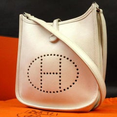 Hermès Evelyne Blanc Tpm Crossbody 221996 White Leather Messenger Bag