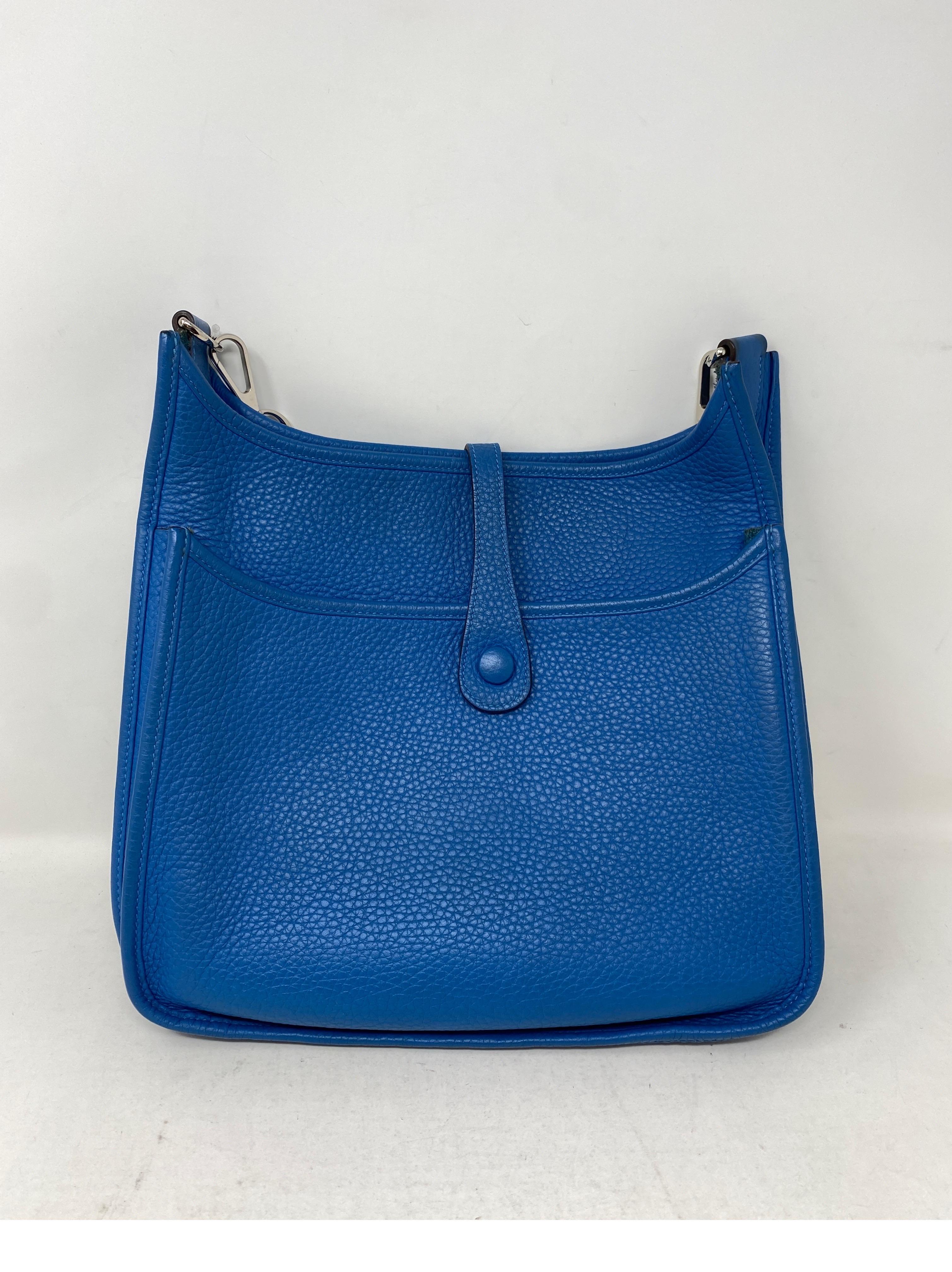 Women's or Men's Hermes Evelyne Blue PM Bag
