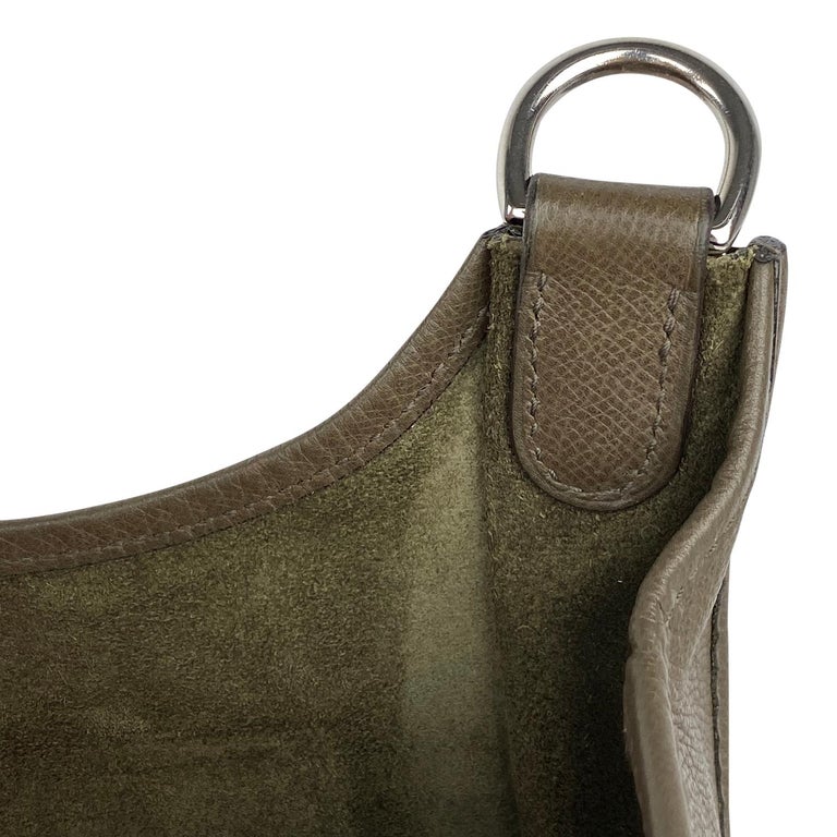 Mini evelyne leather crossbody bag Hermès Brown in Leather - 23159970