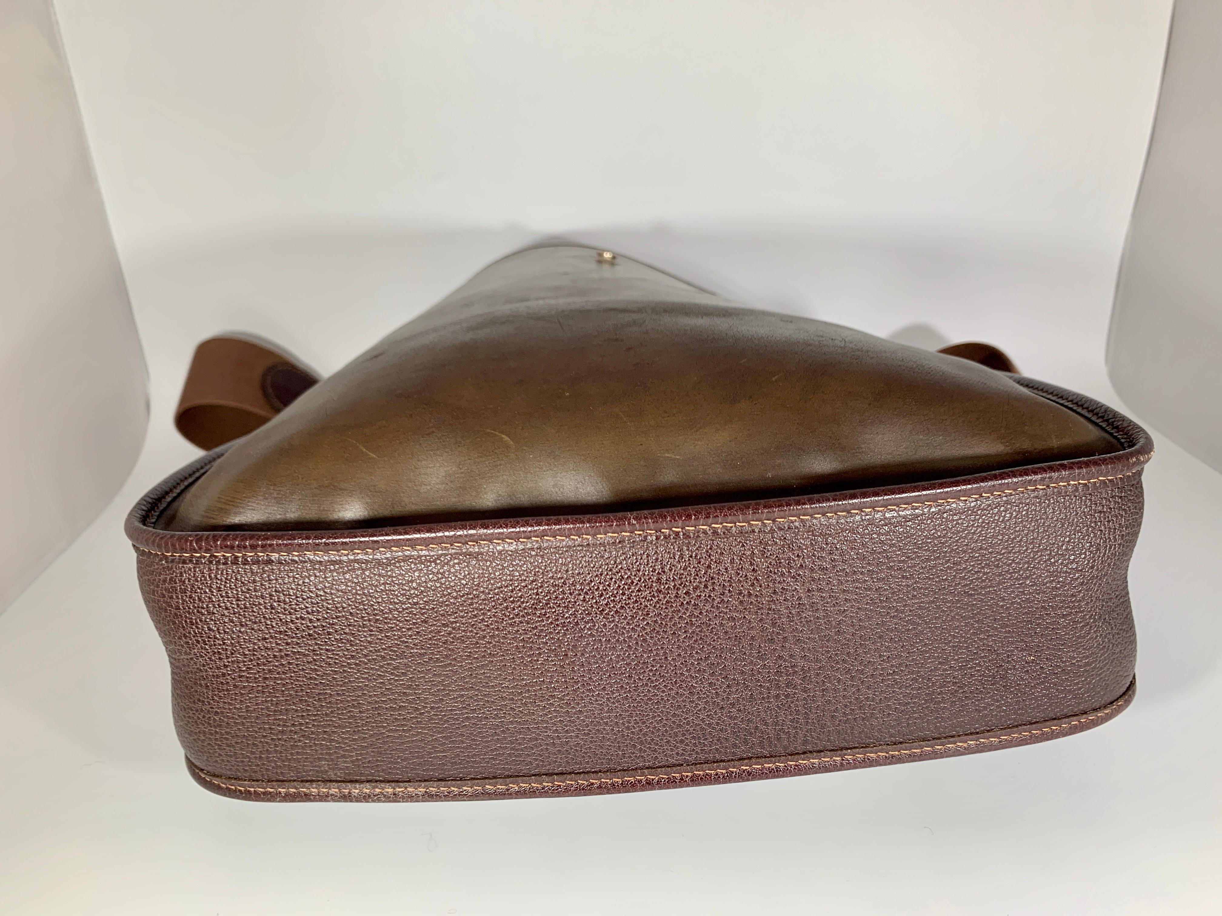 Hermes Evelyne Brown Leather Crossbody / Shoulder Bag Vintage 4