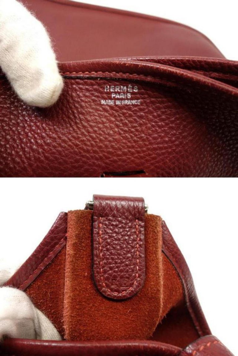 hermes evelyne burgundy