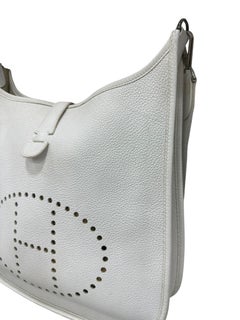 Hermès Evelyne Clemence Leather Big Size Blanc