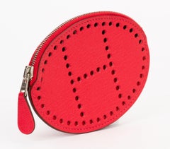 Hermès Evelyne Coral Chèvre Coin Purse