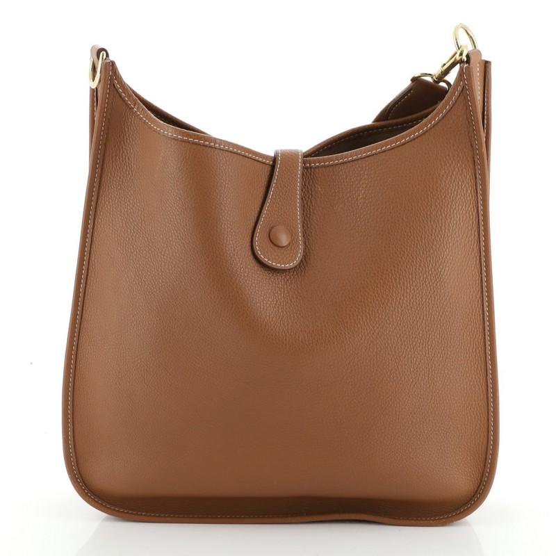 Brown Hermes Evelyne Crossbody Gen I Togo GM