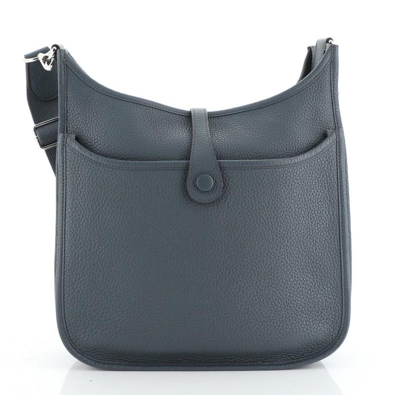 Hermes Evelyne Crossbody Gen III Clemence PM  In Good Condition In NY, NY