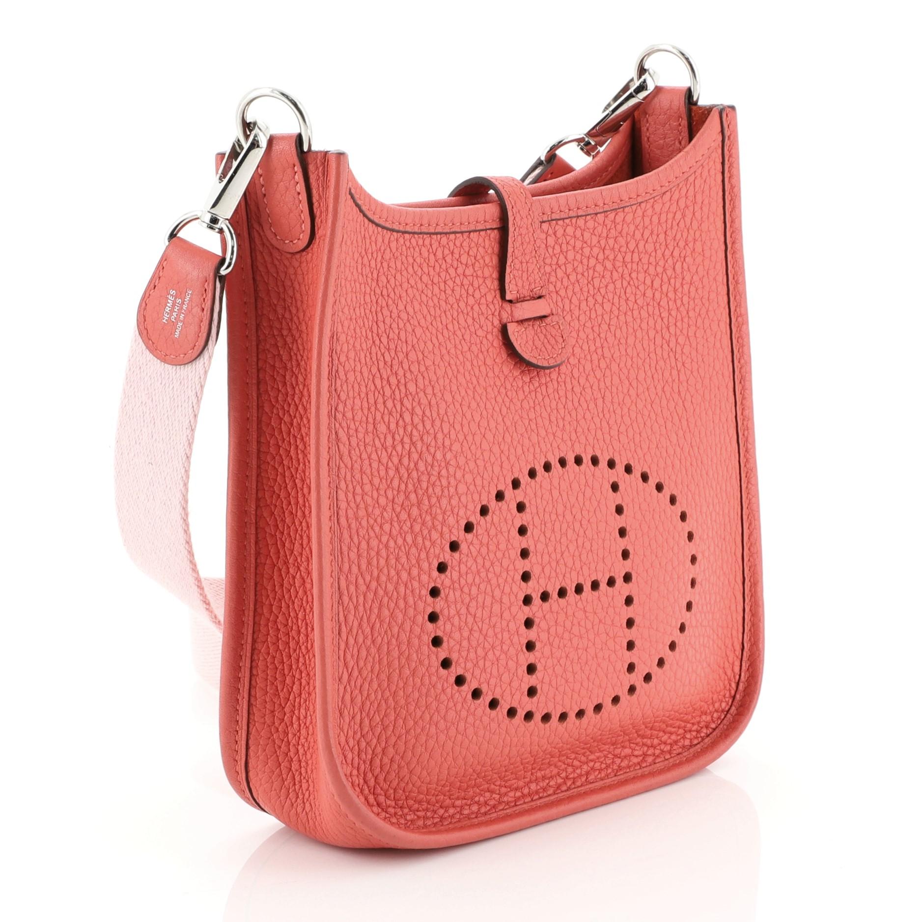 Orange Hermes Evelyne Crossbody Gen III Clemence TPM