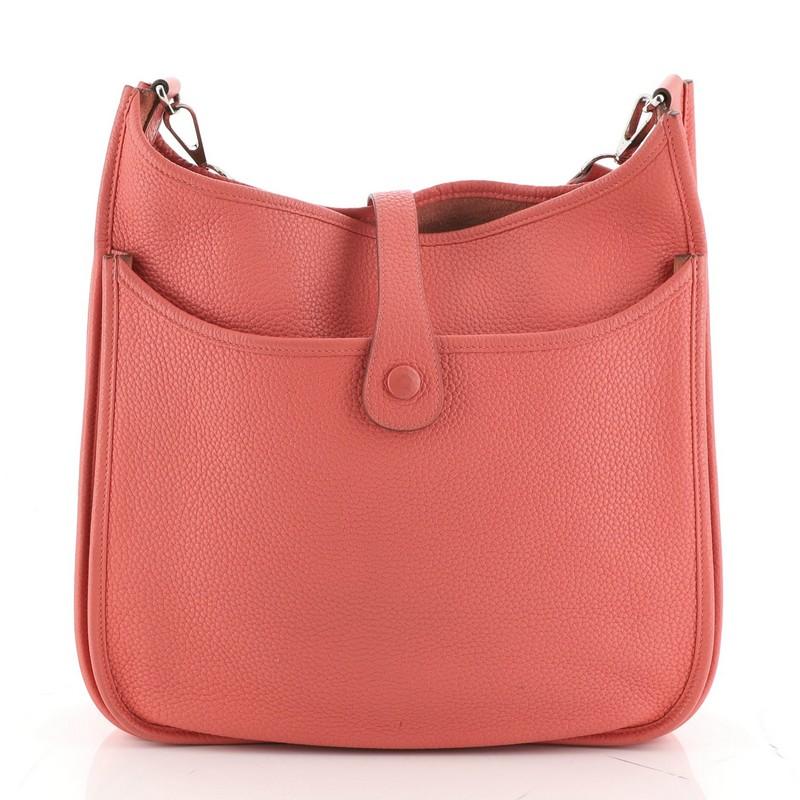 Orange Hermes Evelyne Crossbody Gen III Togo GM 