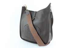 Hermès Evelyne Dark 6hz1220 Brown Leather Messenger Bag