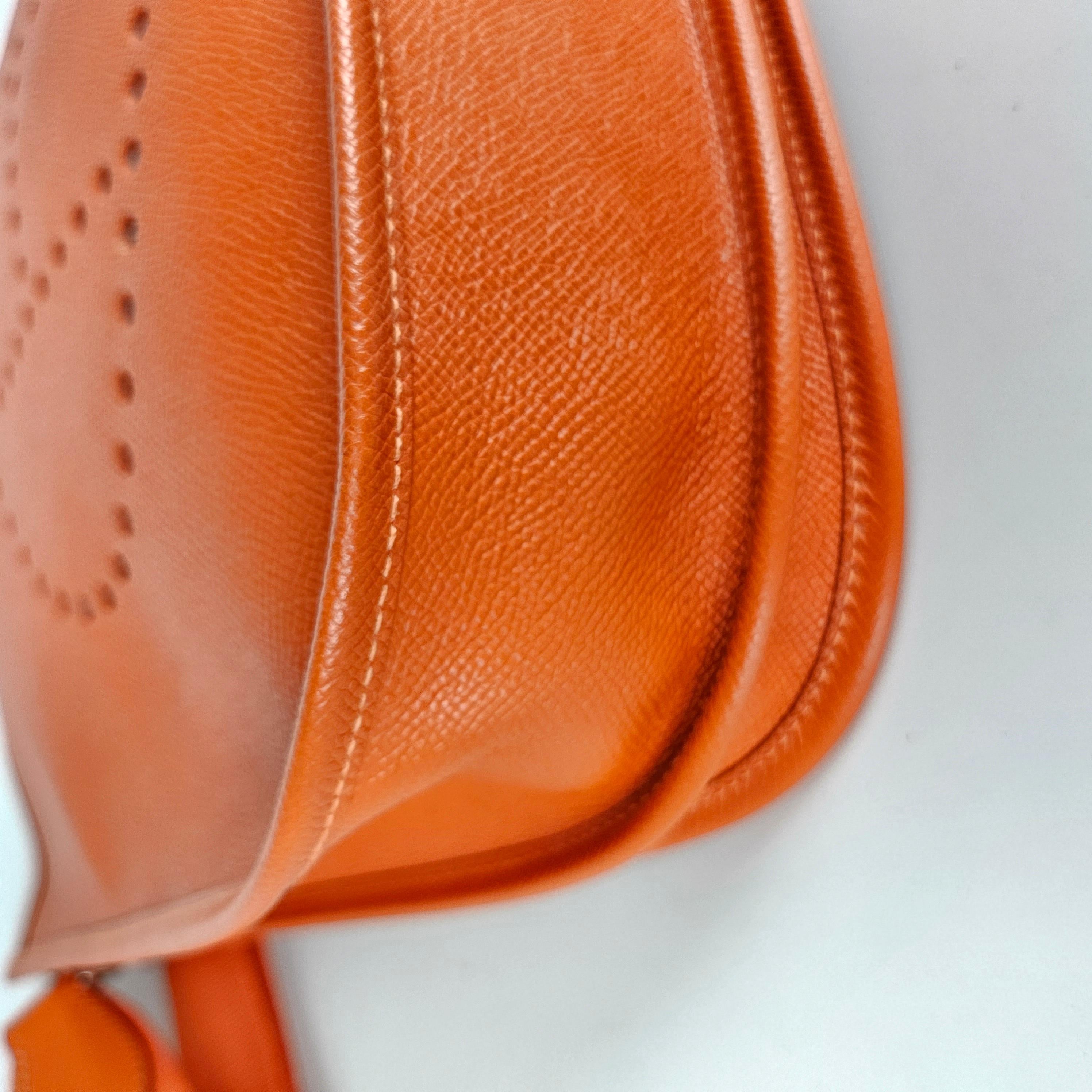 Hermes Evelyne Gen III Epsom Leather Orange Crossbody Bag 1