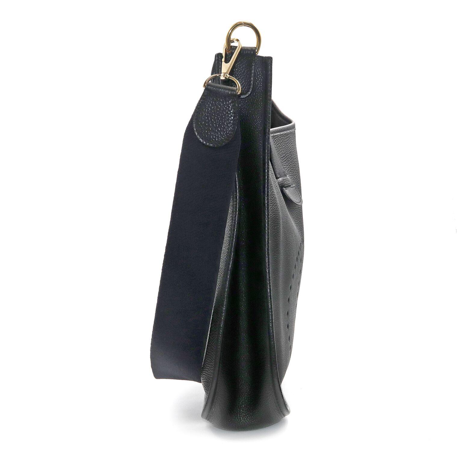 Women's or Men's Hermès Evelyne Gm Black Ardennes Leather Cross Body Bag