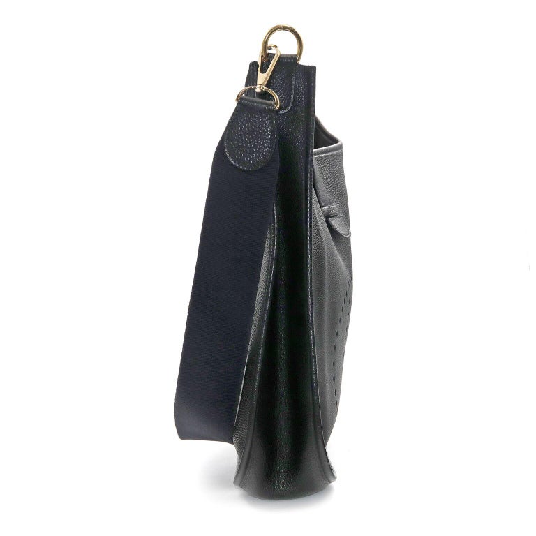Hermès Evelyne Gm Black Ardennes Leather Cross Body Bag at 1stDibs