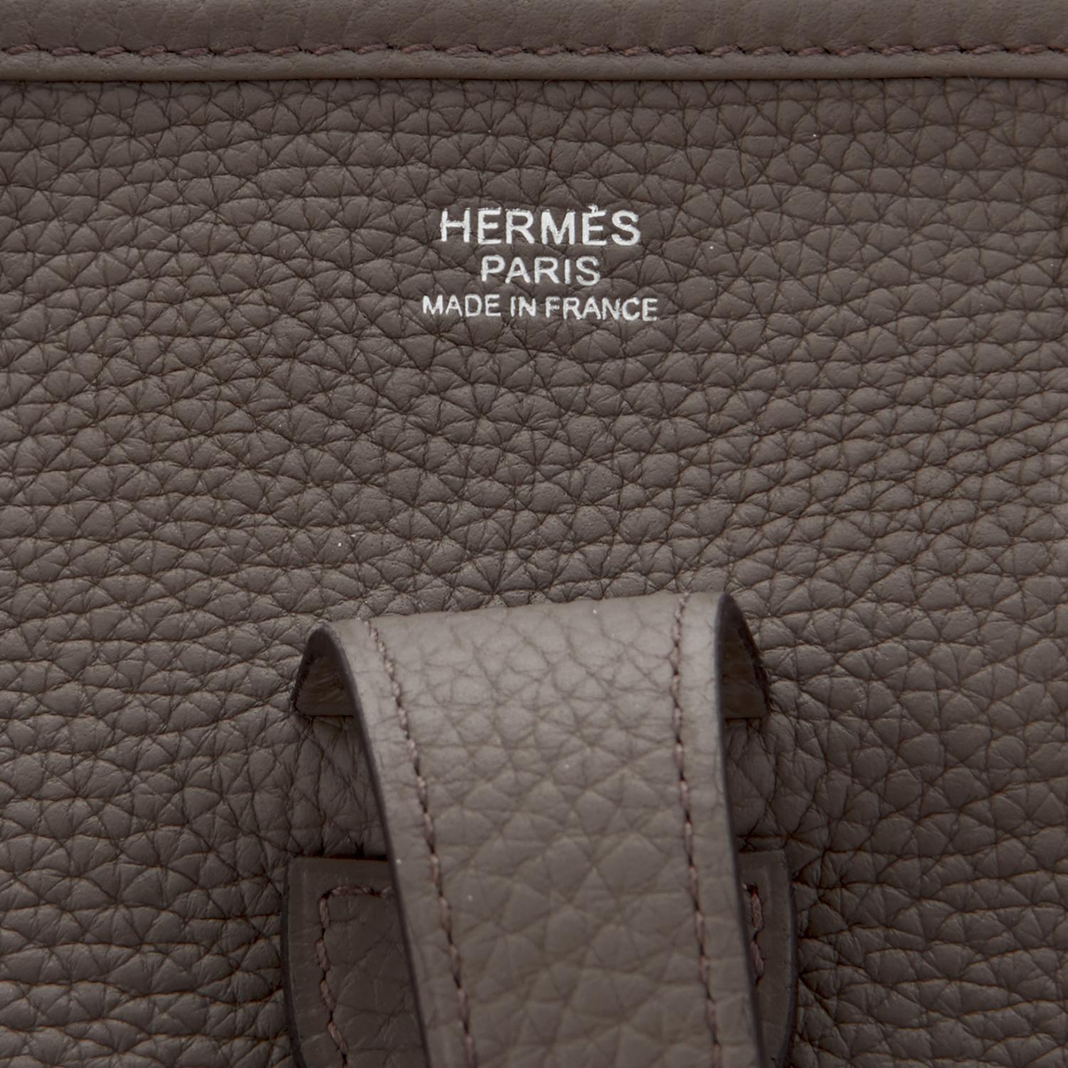 Hermes Evelyne GM Etain Grey Cross Body Messenger Bag Unisex NEW  3