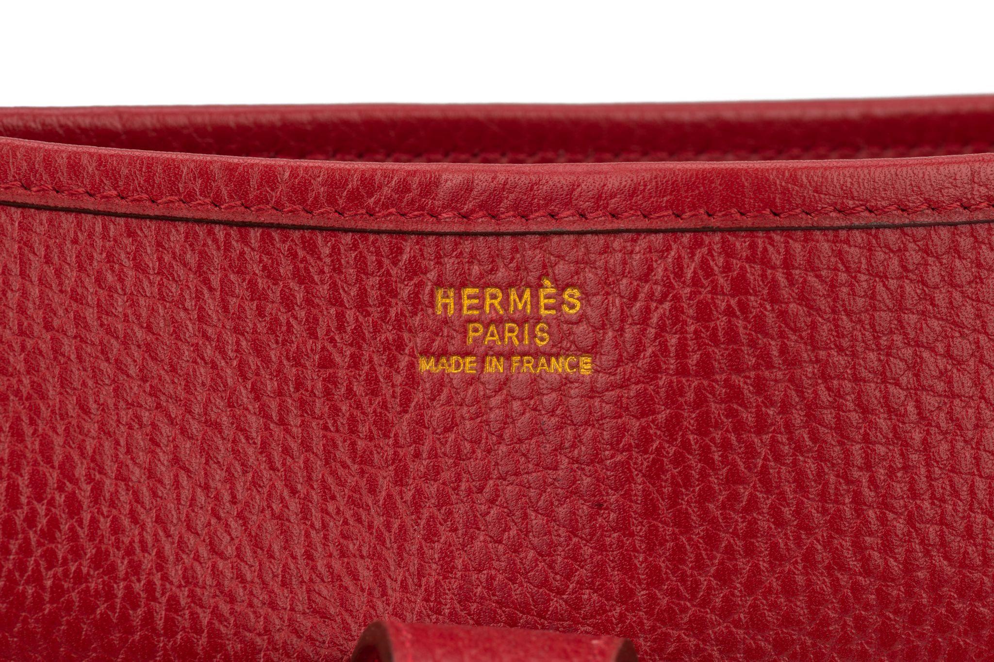 Hermès Evelyne GM Red Ardennes For Sale 6