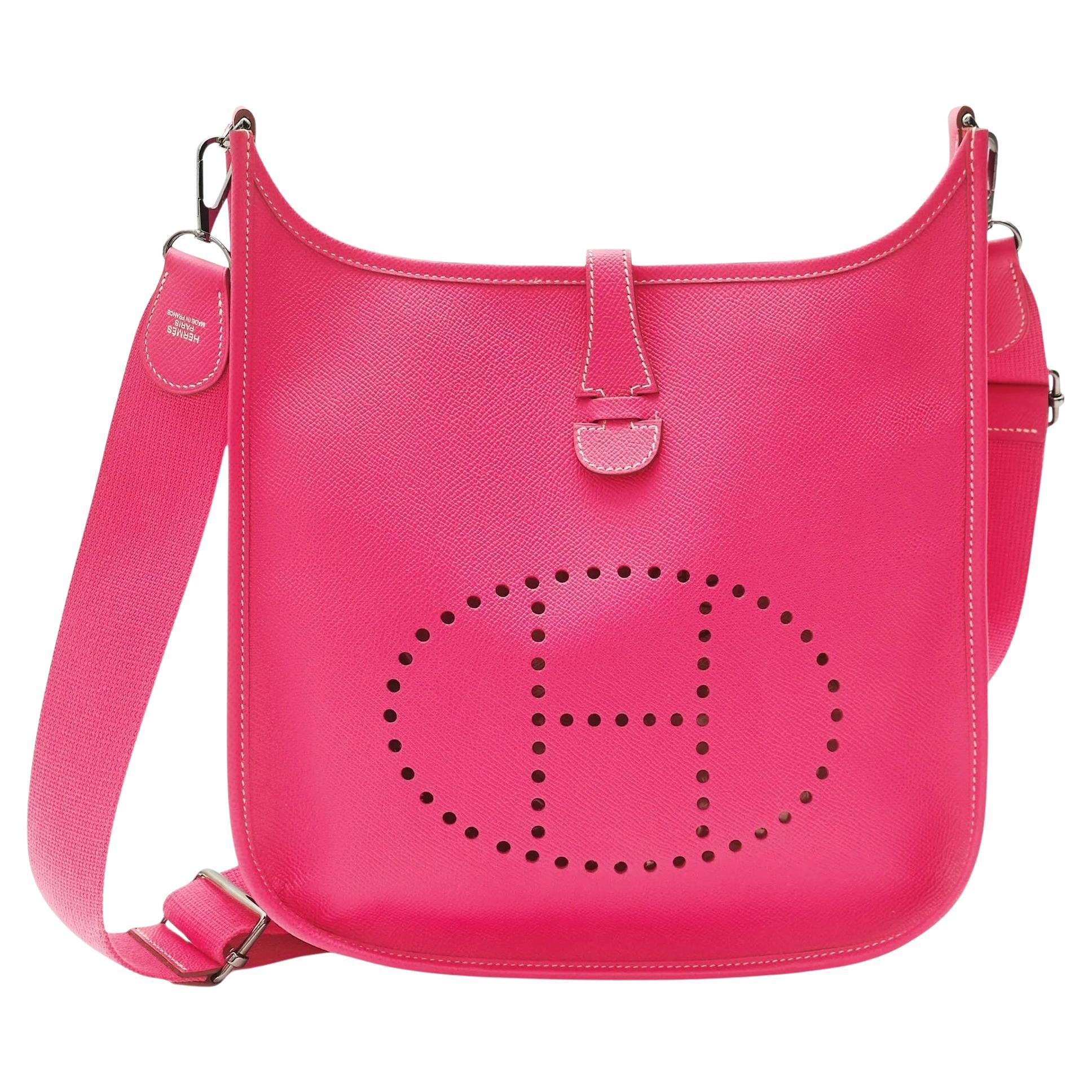 Hermès Evelyne GM Rose Tyrien Epsom PHW in vendita