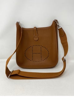 Hermes Evelyne Gold PM Crossbody Bag