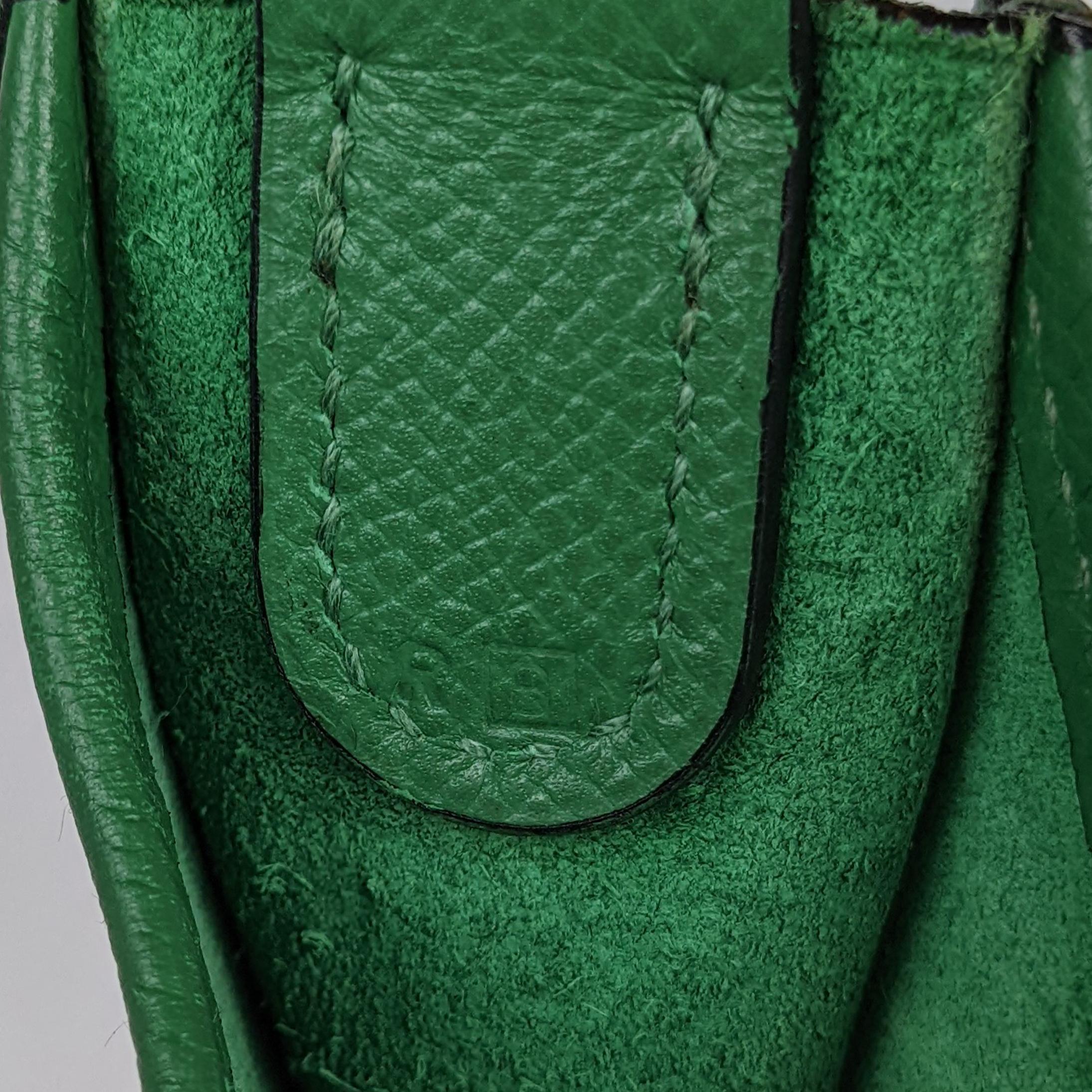 Women's Hermes Evelyne I Gm Large Epsom Green Leather Crossbody Bag