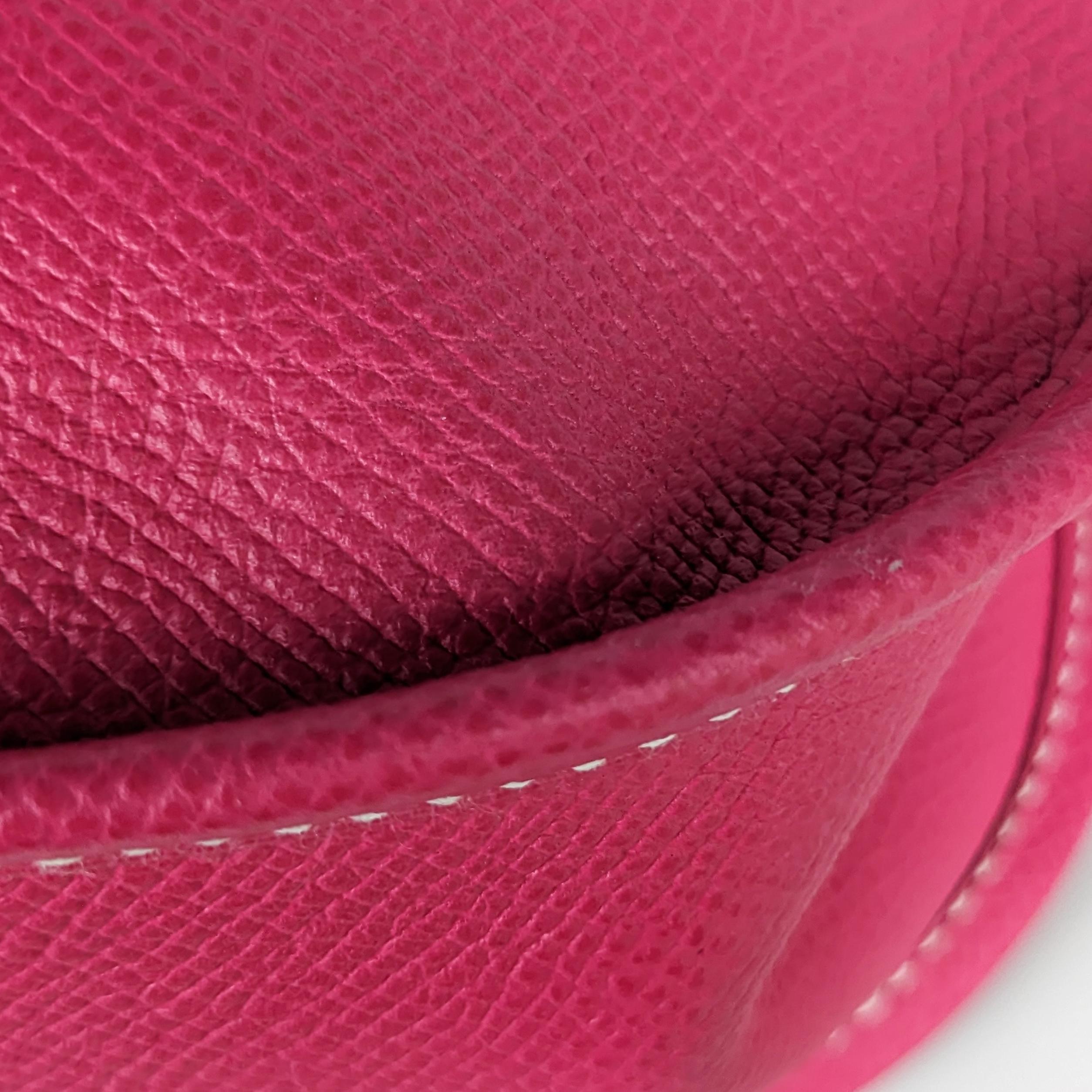 Hermes Evelyne I Pm Epsom Hot Pink Leather Crossbody Bag 2