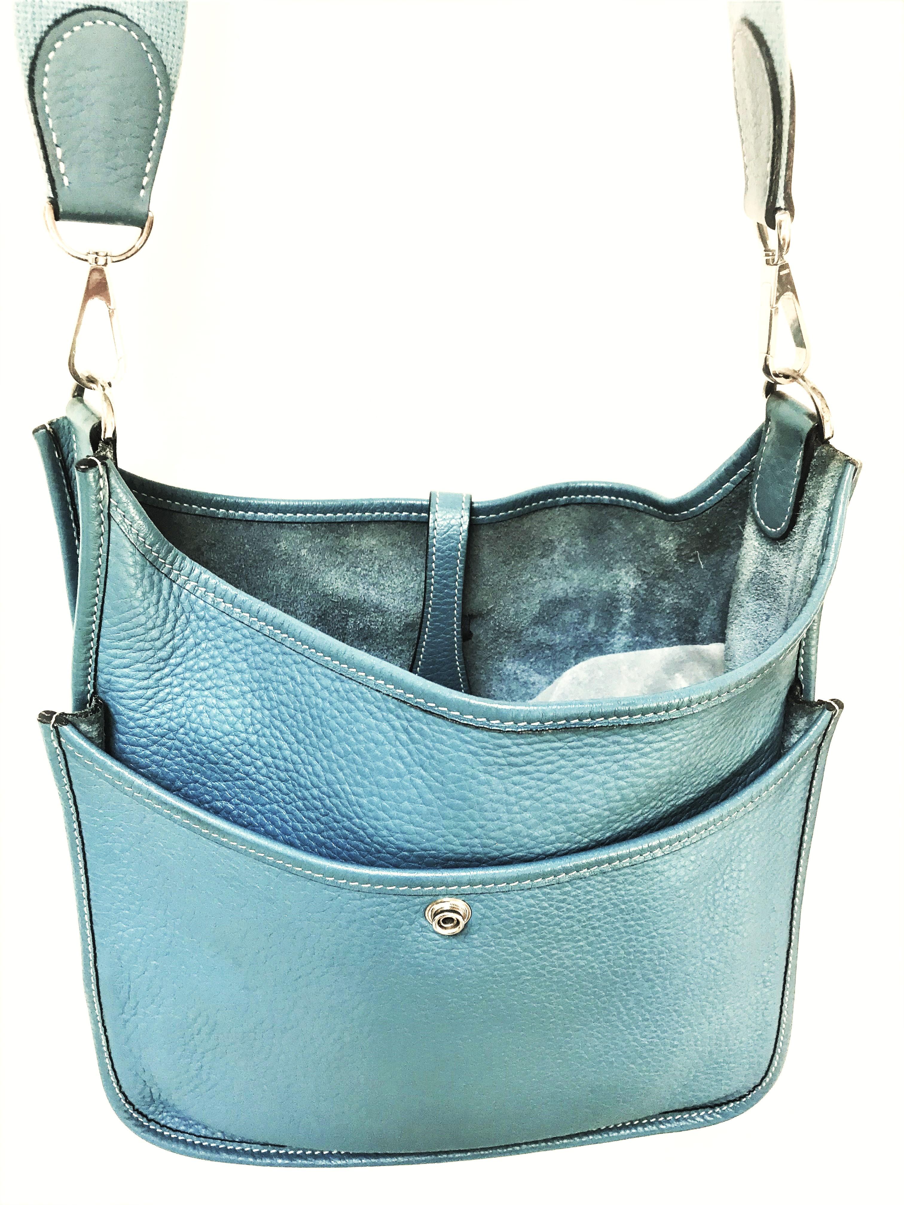 Hermès Evelyne GM Shoulder Bag, Clemens Leather blue jeans, 