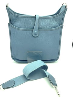 Hermès Evelyne GM Shoulder Bag, Clemens Leather blue jeans, "I" in square - 2005