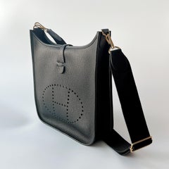 Hermes Evelyne III 29 Bag In Black (Noir) With Gold Hardware
