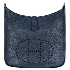 Hermès Evelyne III GM Bleu Nuit Taurillon Clemence PHW