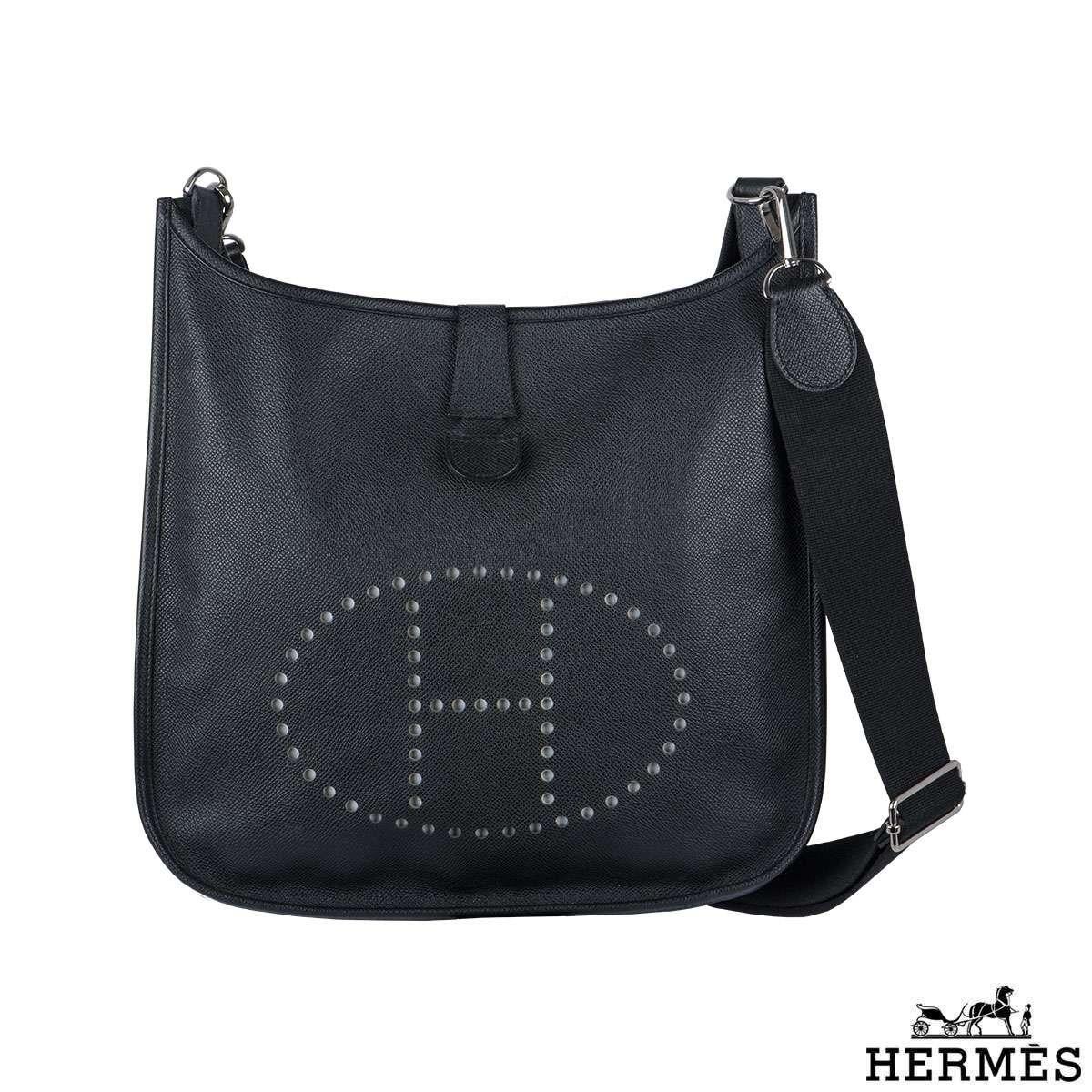 This Hermes Evelyne III 33 cm bag is crafted from black Epsom leather. It features a detachable shoulder strap and a back pocket making it an extremely functional bag. The bag is unworn in condition and comes along with its dustbag and box. 

Date