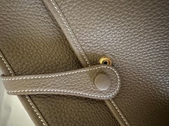 Hermes Evelyne III PM 29cm Etoupe Bag Taurillon Clemence GOLD Hardware