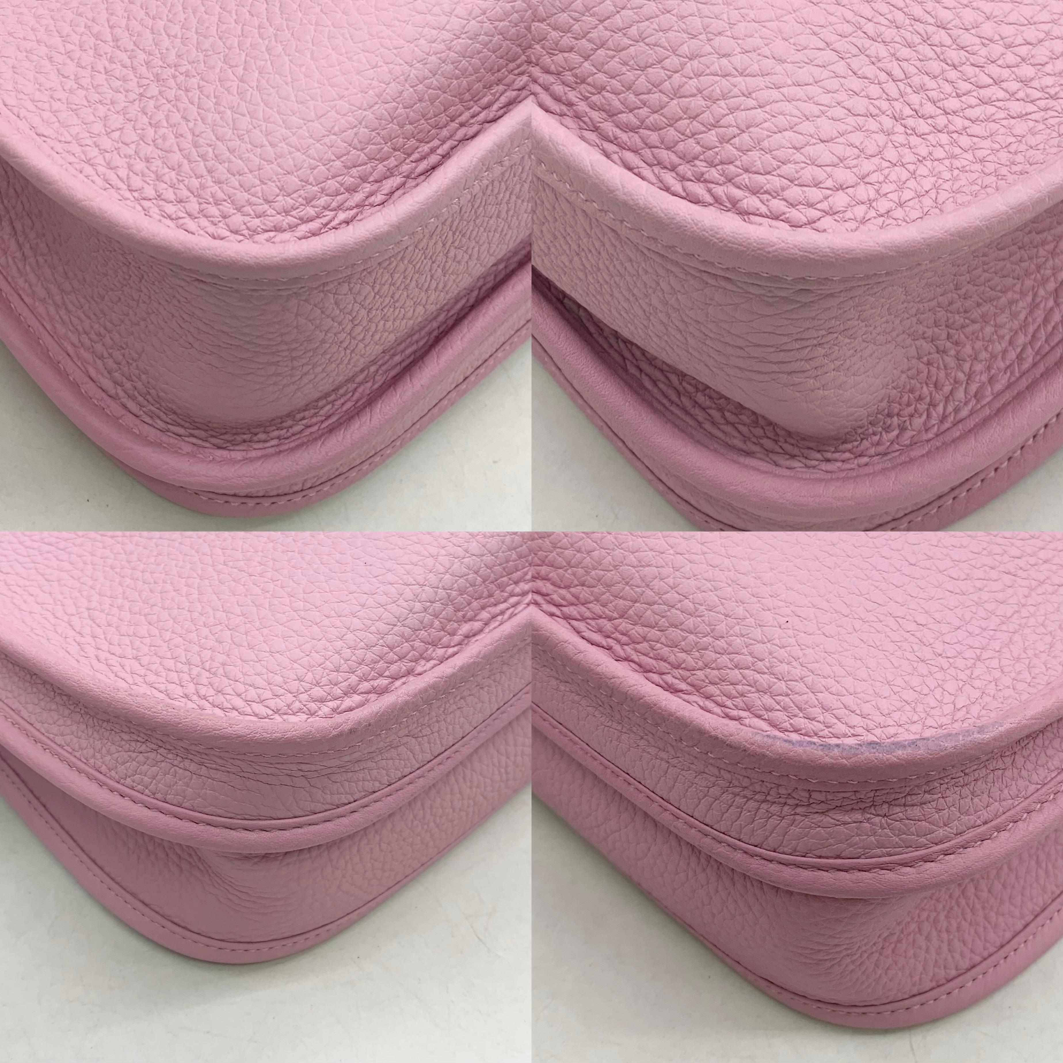 Hermes Evelyne III PM Mauve Sylvestre Clemence Palladium Hardware Pink Sakura in vendita 1