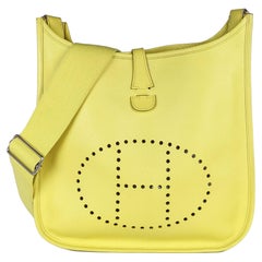 Hermes Evelyne III Pm Yellow Epsom Leather Shoulder Bag