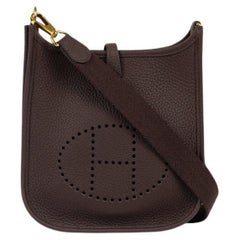HERMES, Evelyne in brown leather