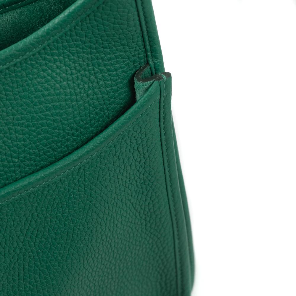HERMÈS, Evelyne in green leather 1