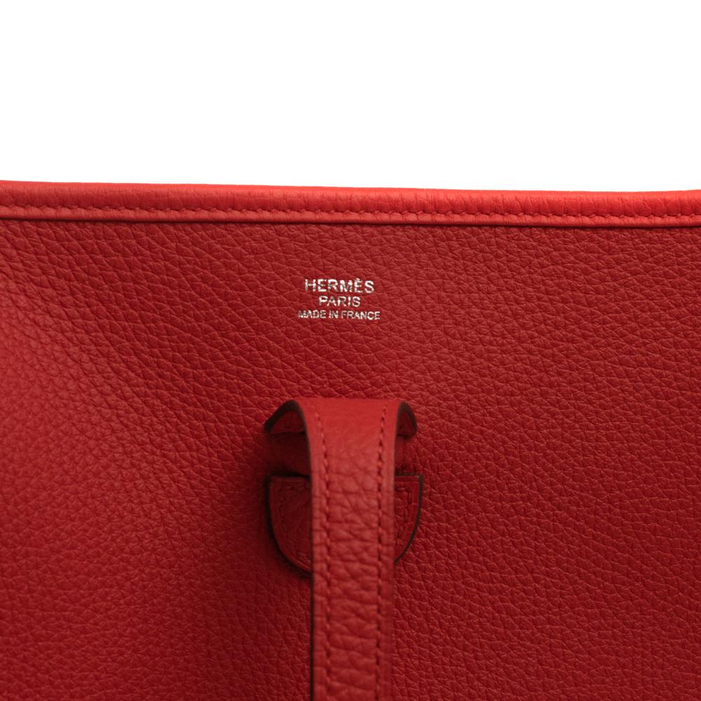 HERMÈS, Evelyne in red leather 1