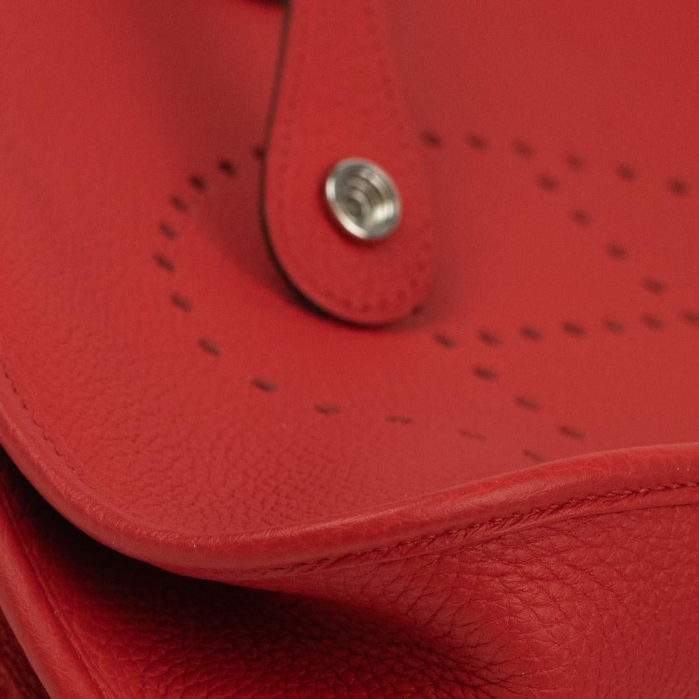 HERMÈS, Evelyne in red leather 2