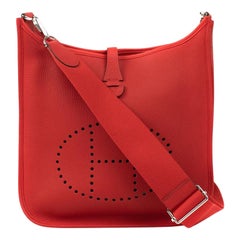 HERMÈS, Evelyne in red leather