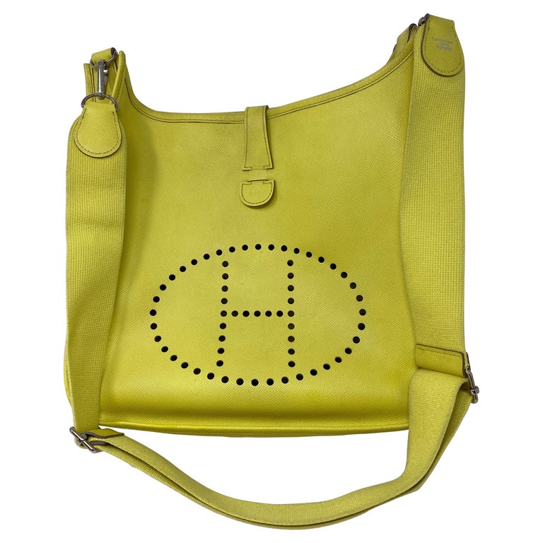 Hermes Evelyne Lime GM Bag at 1stDibs