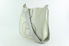 Hermès Evelyne Messenger 20hz1217 White Leather Cross Body Bag