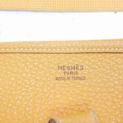 Hermès Evelyne Mustard Clemence 870631 Yellow Leather Messenger Bag