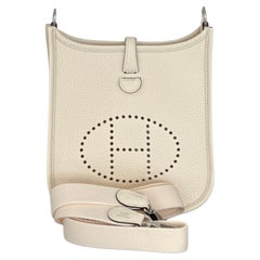 Hermès Evelyne Nata TPM  Sac 16 accessoires en palladium