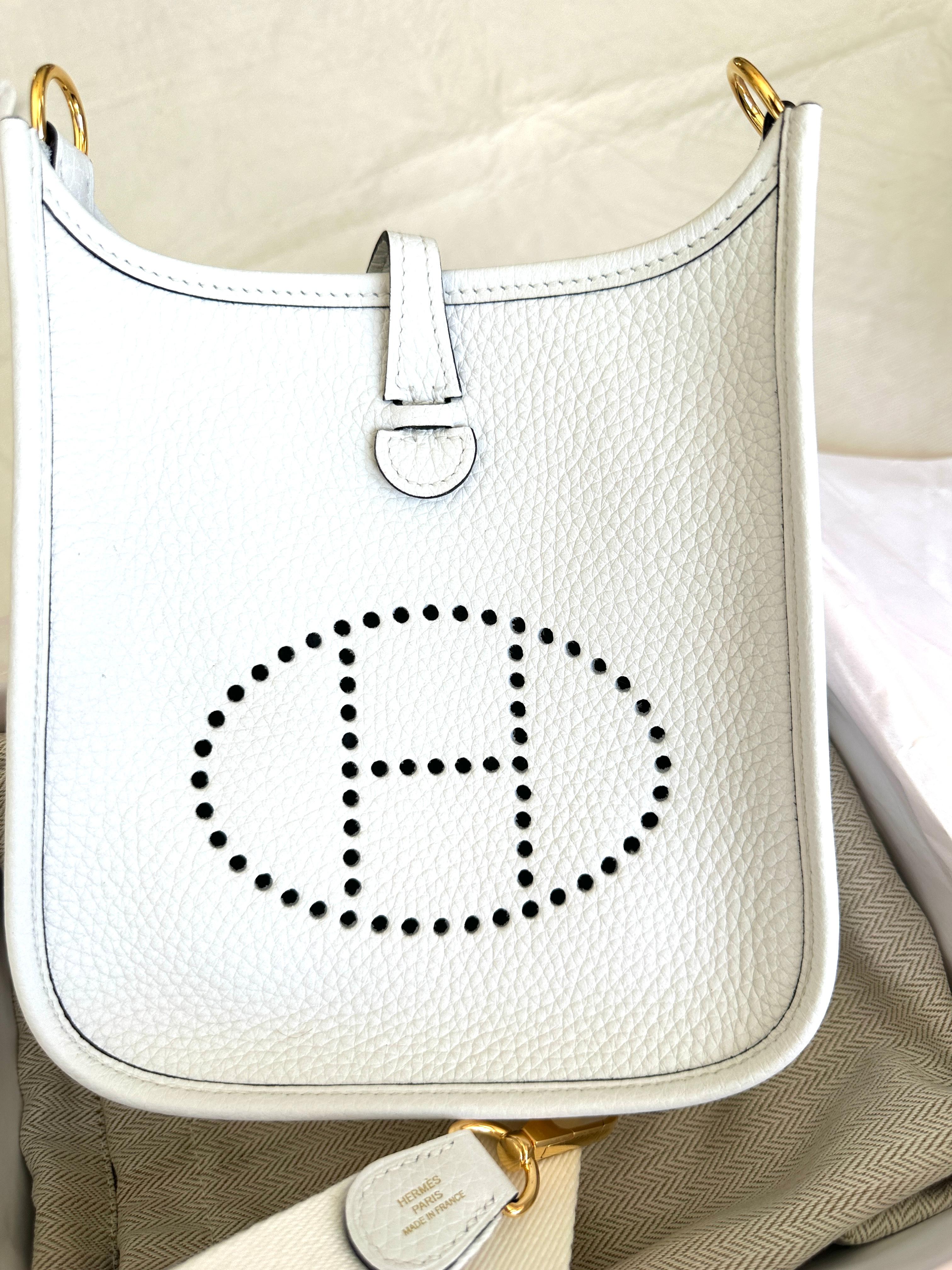 Hermès Evelyne New White TPM  Bag 16 Gold Hardware For Sale 2
