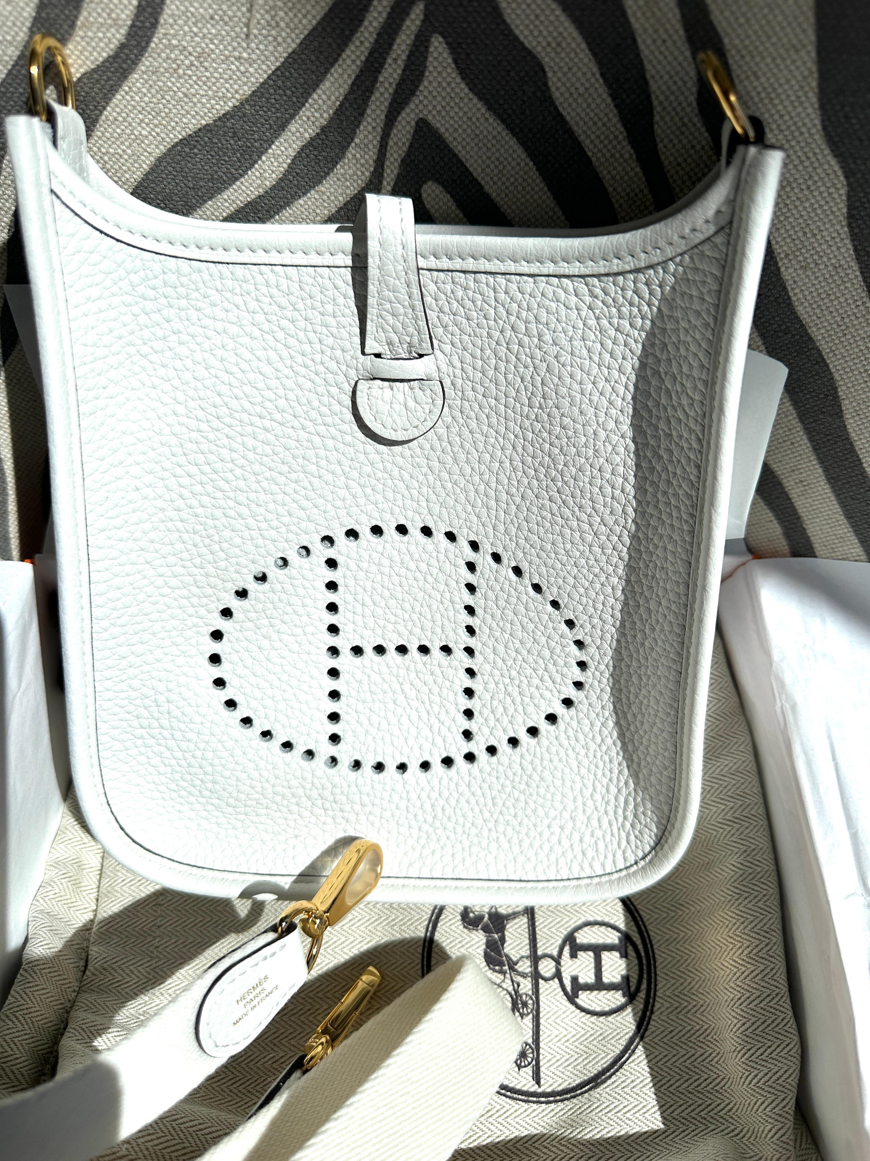 Hermès Evelyne New White TPM  Bag 16 Gold Hardware For Sale 3
