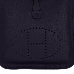 Hermes Evelyne PM Bag Bleu Nuit Clemence Palladium Hardware