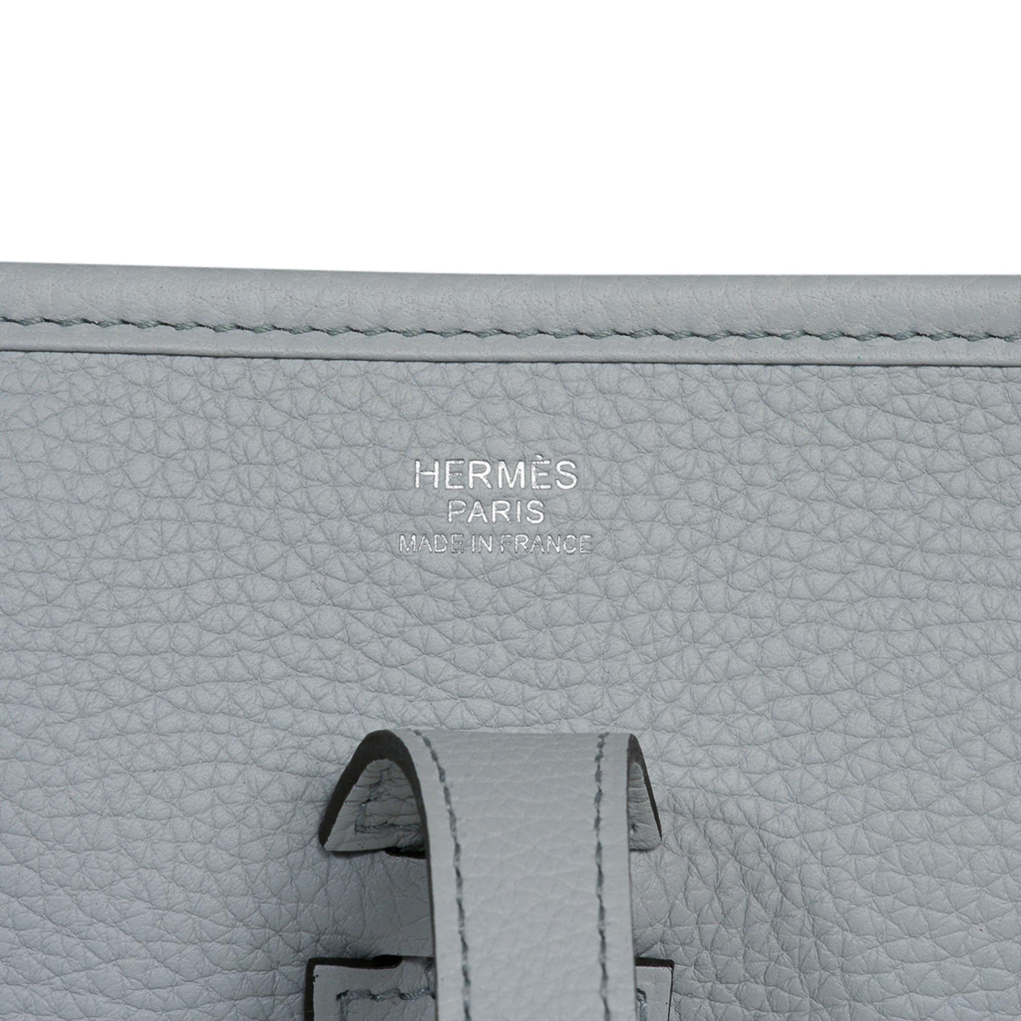 hermes evelyne blue pale