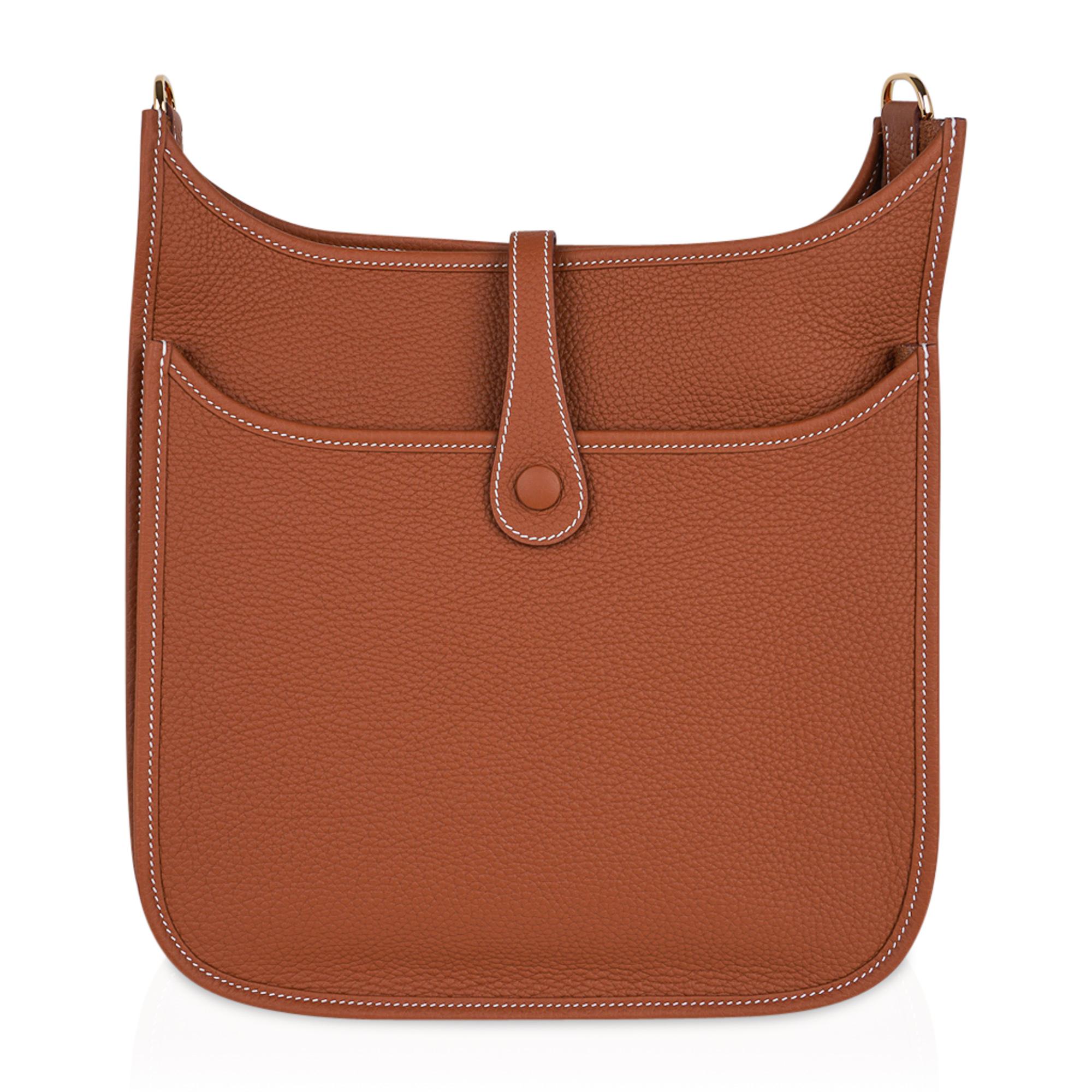 Hermes Evelyne PM Bag Gold Clemence Gold Hardware New w/Box 2