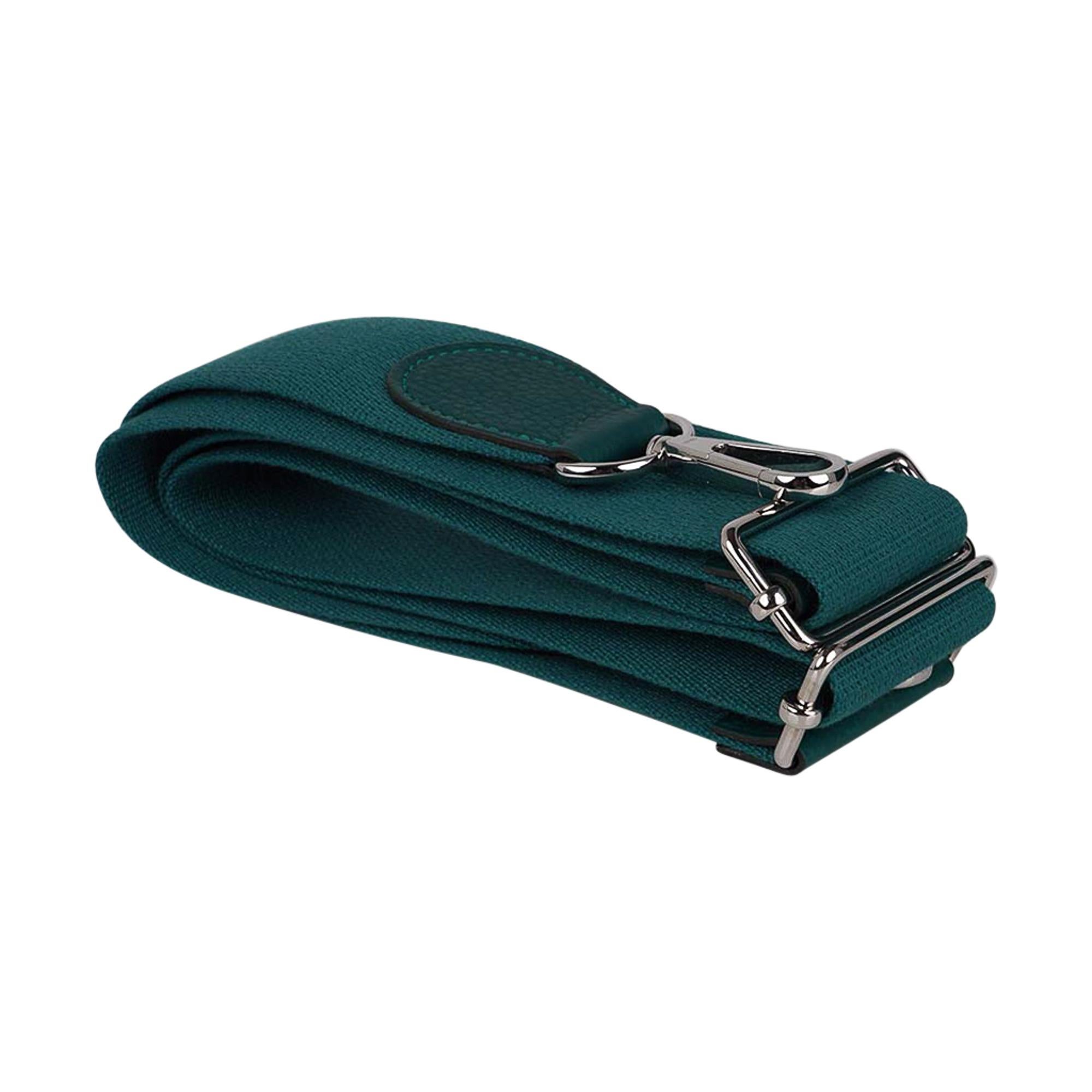 Hermes Evelyne PM Bag Malachite Clemence Leather Palladium Hardware New w/Box 2