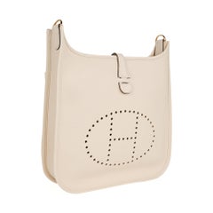 Hermes Evelyne PM Bag Nata Clemence Leather with Gold Hardware