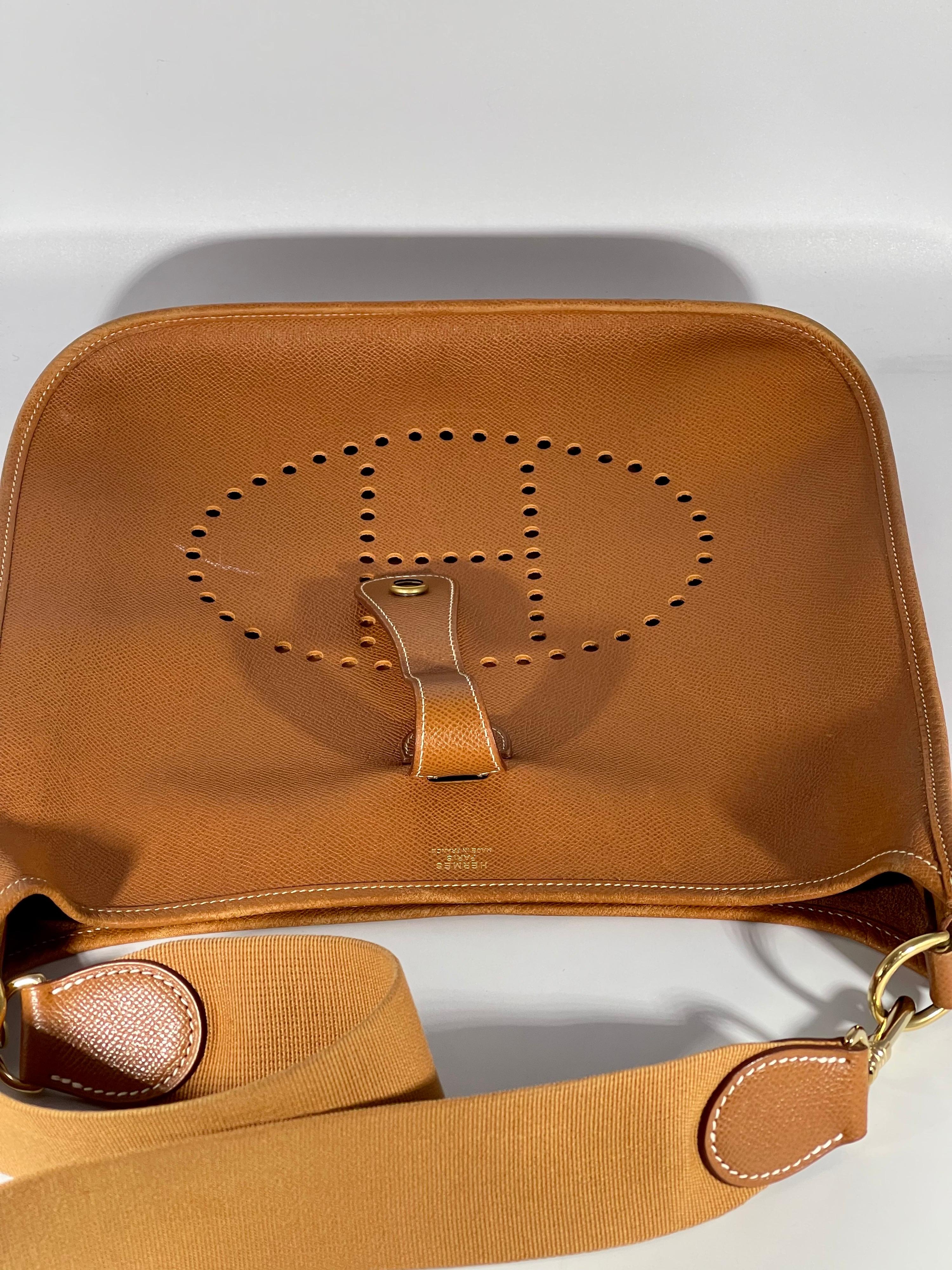 Hermès Evelyne Pm Brown Leather Cross Body Bag 3