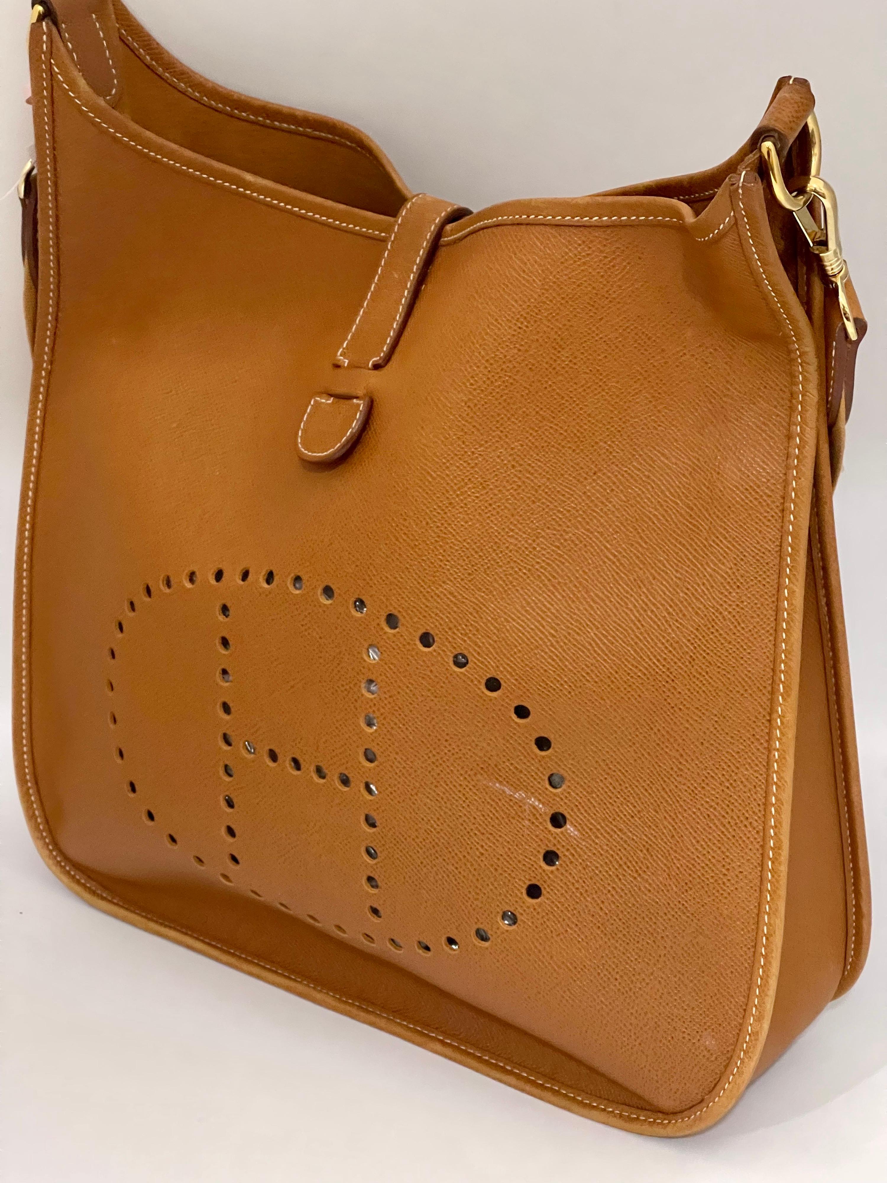 Hermès Evelyne Pm Brown Leather Cross Body Bag 6
