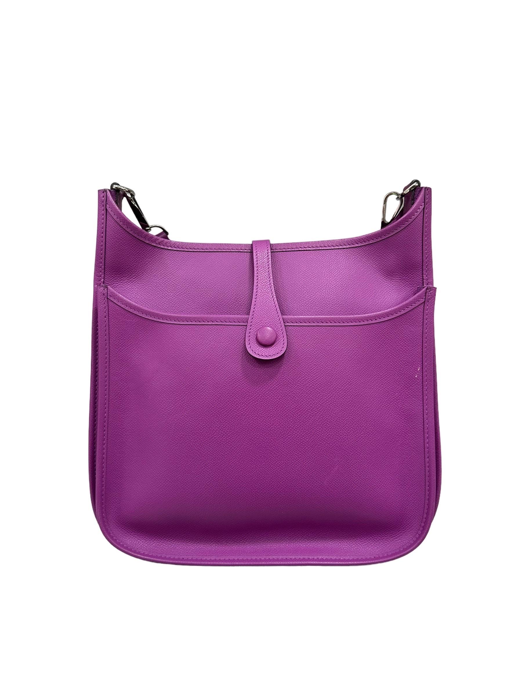 Hermès Evelyne PM Epsom Leather Anemone Top Shoulder Bag 1